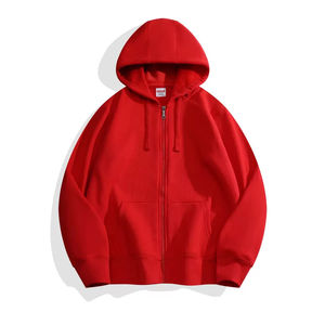 OEM/ODM Servicio Transpirable Ligero Hombres Unisex Cremallera Sudadera con capucha 100% Algodón Bordado Sudaderas Peso pesado Cremallera completa - Product Image 4