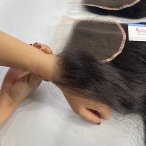 Cheveux humains vierges vietnamiens naturels bruts 5x5 Fermeture en dentelle HD Extensions de cheveux de qualité vierge en gros - Product Image 5