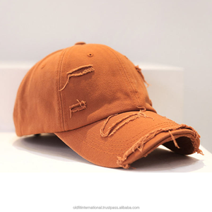 New Trend High Quality 6 Panel Unisex Unstructured Distressed Baseball <b>Caps</b> Adjustable Size Premium Cotton Dad Hats - Product Image 3