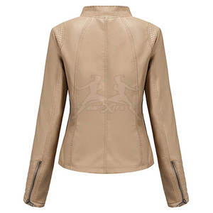 Venta al por mayor chaqueta de cuero de moda de las mujeres chaqueta de cuero de la PU de alta calidad chaqueta de cuero - Product Image 2