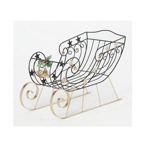 Décoration de table écologique Traîneau du Père Noël Ornement de Noël Traîneau du Père Noël en métal exigeant pour cadeau de Noël - Product Image 1