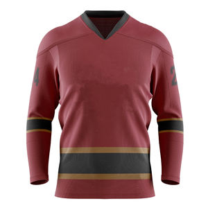 เครื่องแบบฮ็อกกี้น้ำแข็งแฟชั่นเสื้อโพลีเอสเตอร์ตาข่ายฮ็อกกี้น้ำแข็งเสื้อเจอร์ซี่แบบสั่งทำชุดระบายอากาศ - Product Image 5