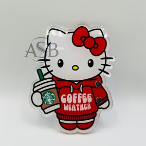 Hello kitty Coffee Weather Custom Logo Acrylic <b>Eyelash</b> Tiles With <b>Magnets</b> For Tweezers Custom Design Character Lash Tiles - Product Image 1