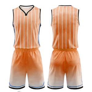 Tenues de basketball pour hommes en polyester 100% de haute qualité, respirantes, antibactériennes, à séchage rapide, sur mesure pour les équipes - Product Image 1