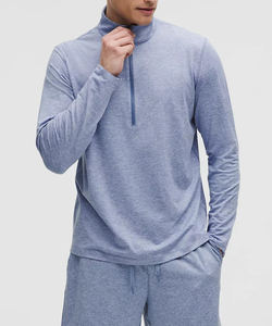 Premium Quality Elastic Cuffs Crewneck Quarter Zipper Sweatshirt For Men Winter Special Modern Fit Lightweight Men Sweatshirt - Product Image 6