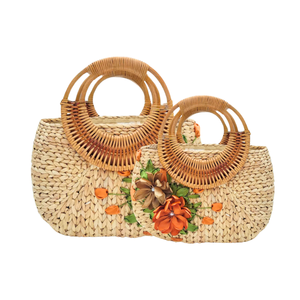 Sac à main de qualité supérieure en jacinthe d'eau tissé à la main, léger et écologique pour l'été Sac pour femmes Sacs à main pour femmes - Product Image 1