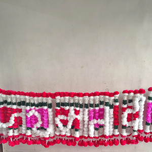 งานแฮนด์เมด Jai Mata Di ดาวเรืองมาลัยแต่งงานดอกไม้แขวนประตูเทศกาลตกแต่งทางเข้าบ้านวันฮาโลวีนขอบคุณพระเจ้า - Product Image 1