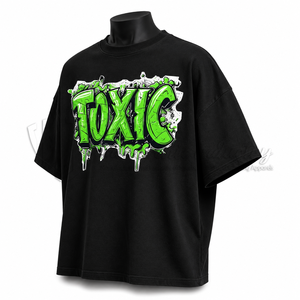 Camiseta Gráfica Urbana de Gran Tamaño, Camiseta de Algodón con Estampado de Grafiti Personalizado, Venta al Por Mayor OEM ODM - Product Image 3