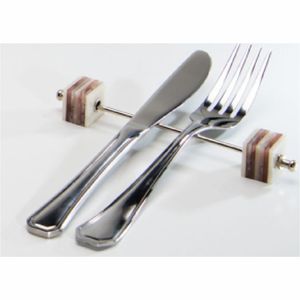 Soporte de cubiertos de mármol nórdico, soporte de tenedores y cuchillos de piedra, juego de servilletero y soporte de cubiertos de lujo para mesa de comedor, reposacubiertos de mármol - Product Image 5