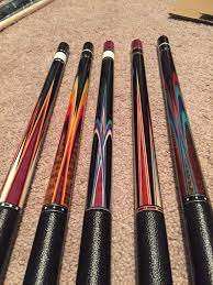 Billar alto lujo tacos rizado cocobolo ébano hecho a mano incrustaciones carambola tacos palos - Product Image 4