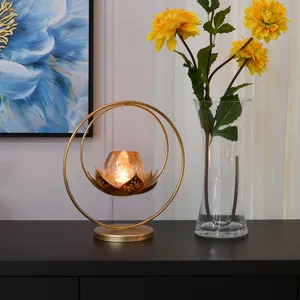 European Luxury Metal Candle Holder Fancy Design for <b>Office</b> Table or Home Wedding Decoration for Christmas Candle Vessel - Product Image 1