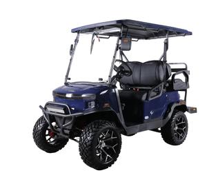 Voiture de golf électrique 2 places avec éclairage LED, batterie au lithium 24V (autonomie 60-100 km), capacité de charge de 150 kg, vitesse de 24 km/h, pneus antidérapants - Product Image 1