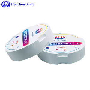 Alta trasmittanza preombreggiata 1350Mpa HTC blocchi di <span class=keywords><strong>Zirconia</strong></span> dentale per 98mm Open <span class=keywords><strong>CAD</strong></span> <span class=keywords><strong>CAM</strong></span> sistema dentale <span class=keywords><strong>Zirconia</strong></span> - Product Image 4