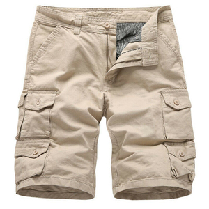 Shorts cargo en toile solide pour homme, vente chaude été 2025, respirant, décontracté, sport, imperméable, multi-poches, travail, grande taille - Product Image 5