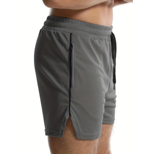 Pantalones cortos de malla deportivos personalizados al por mayor pantalones cortos para hombre logotipo bordado personalizado algodón poliéster bolsillos laterales - Product Image 6