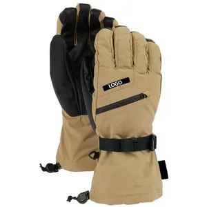 Gants de ski chauffants imperméables d'hiver de haut rang mitaines de ski en cuir coupe-vent pour enfants gants de ski de sport et de conduite confortables - Product Image 1