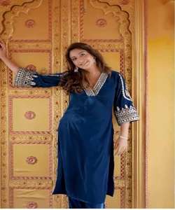 BORDADO DE HILO DE RED DE DISEÑADOR TRABAJO LEHENGA CHOLI CON DUPATTA WHITE Pishwas, Anarkali - Product Image 4