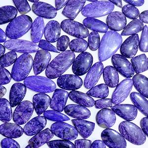 Belle Charoite Naturelle Pierres Précieuses En Vrac En Gros Mélange Forme Cabochon pour La Fabrication De Bijoux En Quartz - Product Image 2