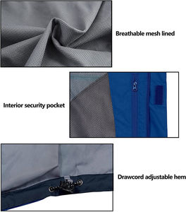 Chaqueta Cortavientos Personalizada para Hombre, Impermeable, Cortavientos, con Capucha, Reversible, Transpirable, Ligera, para Invierno, Running, Golf - Product Image 6