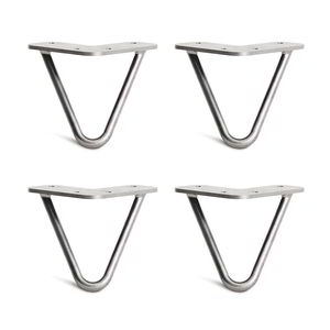CBHP001-Set of 4 Rustic Industrial Hairpin <b>Table</b> Legs 10cm High for Dining <b>Tables</b> <b>Benches</b> <b>Chairs</b> or Kitchen Furniture - Product Image 1