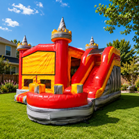 Grand château gonflable avec toboggan, structure de jeu gonflable robuste pour enfants, maison de jeu gonflable pour location d'événements et de fêtes