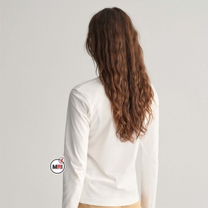 Venta al por mayor de camisetas de manga larga personalizadas de alta calidad de algodón suave transpirable de punto Anti-Pilling Camiseta de cuello redondo - Product Image 2