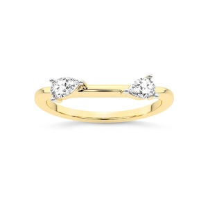 แหวนเพชรสองเม็ด เพชรเลี้ยงในห้องปฏิบัติการ 0.38 กะรัต น้ำหนักรวม 14K ทองคำแท้ สี FG ความสะอาดระดับ VS เพชรคุณภาพสูง 2 เม็ด จากโรงงานโดยตรง - Product Image 2