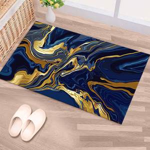 Tapis scintillants imprimés : Tapis moderne effet marbre pour salon, tapis en velours - Product Image 5
