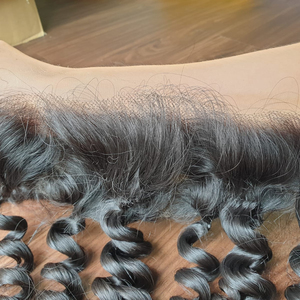 Hot HD suisse dentelle frontale 13x6 perruques droites naturelles cheveux bruts vietnamiens vague naturelle Style cheveux paquet prix de gros toutes les peaux - Product Image 1