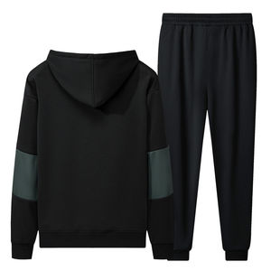 Ensemble de survêtement décontracté à capuche pour homme de qualité supérieure en polyester/coton, écologique et respirant pour adultes - Product Image 5