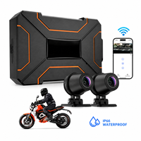 Caméra d'action double pour moto DVR 1080P 2K, enregistreur avant et arrière, caméra de tableau de bord étanche pour moto, vision nocturne, WiFi