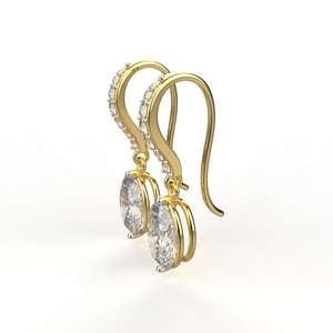 Avarta Jewellery Mystic Moissanite Pendientes de gota de oro - Product Image 4