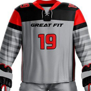 Camiseta de hockey sobre hielo personalizada de alta calidad 100% para hombre, ropa deportiva de poliéster 100%, uniforme de hockey sobre hielo por sublimación para hombre - Product Image 3