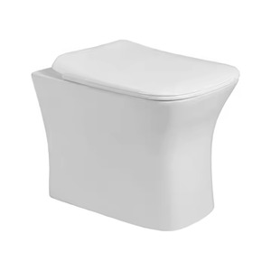 Vistaar marca europea estándar cuadrado de una pieza de cerámica EWC inodoro P-Trap operación automática para baño lavabo al aire libre Reino Unido - Product Image 4