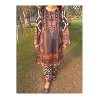 Kurtis prêts-à-porter pour femmes en velours brodé de haute qualité, longueur genou, style pakistanais, respirant, imprimé naturel, hiver, modeste