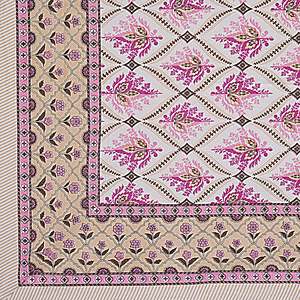 Lavender Floral Cotton <b>King</b> <b>Size</b> Bed <b>Sheets</b> with 2 Pillow Covers (ADB1459) - Product Image 5