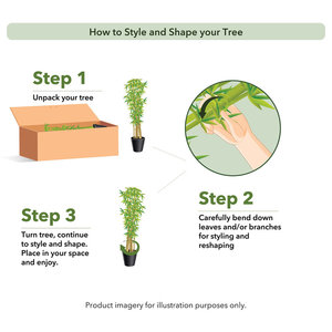 Árbol Artificial de Seda de Bambú DreamCraft, Árbol Decorativo de Plástico Personalizable para Bodas, Navidad, Año Nuevo, Día de San Valentín - Product Image 4