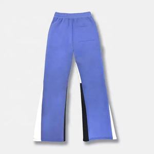 Personnalisé en détresse Patch Flare pantalons de survêtement hommes soleil fané français éponge empilé pantalon unisexe Streetwear lavé à l'acide Flare pantalons de survêtement - Product Image 6