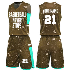 Conjunto de ropa de baloncesto para hombre de alta calidad hecho en Pakistán, ropa deportiva estampada de talla grande con certificado BSCI, transpirable para uso en verano - Product Image 4