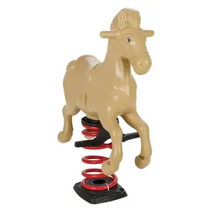 סוס נדנדה פלסטיק 2 ב 1 כסא נדנדה על צעצוע ילדים עם סוס קול