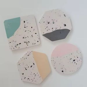 Juego de posavasos de resina de madera cuadrado moderno y recién llegado Soporte de diseño de vajilla de alta calidad-Decoraciones de mesa de nuevo diseño - Product Image 2