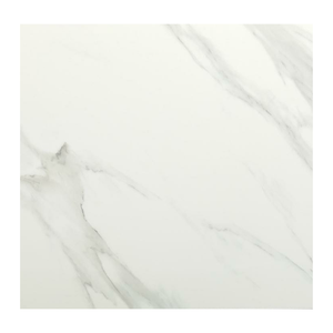 Azulejos de Porcelana Vitrificada con Aspecto de Mármol de 600x600 mm (60x60 cm / 24x24 pulgadas), Mármol Blanco con Vetas Naturales Suaves - Product Image 1