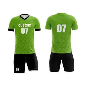 Uniformes de Fútbol Personalizados al por Mayor, 100% Poliéster, Camiseta y Pantalones Cortos con Logotipo, Transpirables y Antibacterianos, Unisex para Adultos - Product Image 4