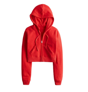 2025 femmes deux pièces Logo personnalisé à capuche ensemble court femmes fermeture éclair à capuche haut court à capuche sweat et short de survêtement décontracté - Product Image 1