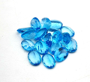10x14mm Topacio Azul suizo corte ovalado facetado piedras preciosas sueltas piedra de Topacio Azul Natural para la fabricación de joyas a precio al por mayor a granel - Product Image 5