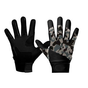 Gants de football américain à prise sûre en cuir durable avec fermeture au poignet souple et réglable pour les matchs de compétition Ajustement fiable - Product Image 3