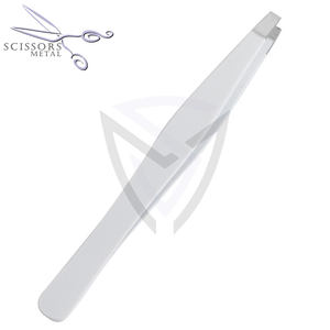 Pince à épiler à sourcils en acier inoxydable pointe oblique épilation trousse à outils de maquillage pince à épiler antistatique de haute précision - Product Image 5