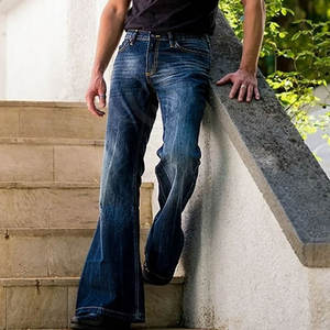 กางเกงแฟชั่นลำลองทรงขาบานสำหรับผู้ชาย ทรงเข้ารูป ผ้าฝ้าย 100% น้ำหนักเบา เอวกลาง ระบายอากาศได้ดี สวมใส่สบาย บริการ OEM คุณภาพสูง - Product Image 4