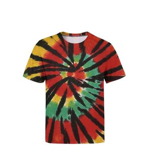 2025 camiseta personalizada para hombres Tie Dye media manga cuello redondo secado rápido 260g tela de punto camisetas para hombres - Product Image 5
