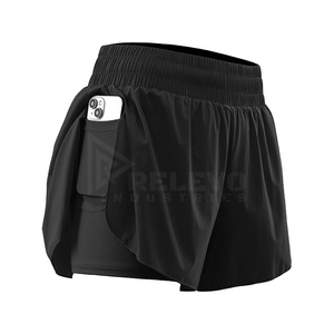 <b>Men</b> <b>Compression</b> Sports <b>Shorts</b> With Phone Pocket Elastic Waist Gym Running Training Fitness Quick Dry Breathable <b>Shorts</b> - Product Image 1